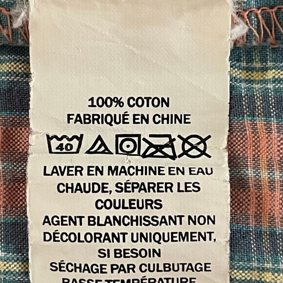 L.L. Bean Seersucker Button Down Shirt Mens LARGE Short Sleeves Casual Summer - Picture 7 of 7